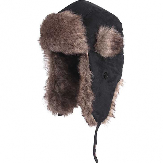 Fladen Winterhat with Fake fur - Black in the group Clothes & Shoes / Caps & Headwear / Beanies & Hats at Sportfiskeprylar.se (22-930B-Mr)
