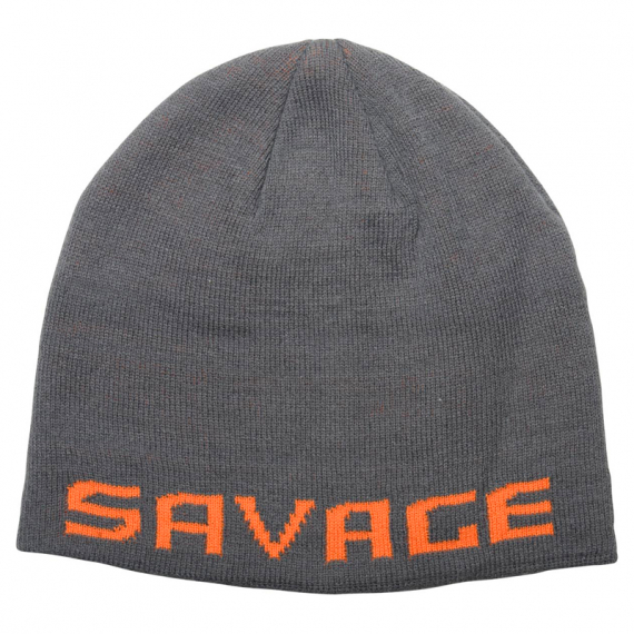 Savage Gear Logo Beanie, Rock Grey/Orange in the group Clothes & Shoes / Caps & Headwear / Beanies & Hats at Sportfiskeprylar.se (73738)