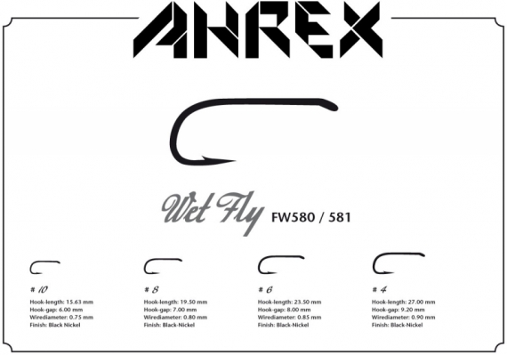 Ahrex FW580 - Wet Fly in the group Hooks & Terminal Tackle / Hooks / Fly Tying Hooks at Sportfiskeprylar.se (AFW580-8r)