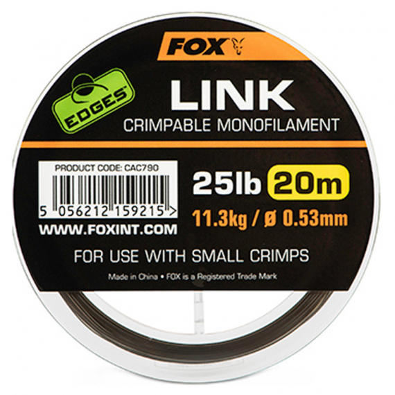 Fox Edges Link Trans Khaki Mono in the group Hooks & Terminal Tackle / Leaders & Leader Materials / Leader Materials / Leader Material Monofilament at Sportfiskeprylar.se (CAC790r)
