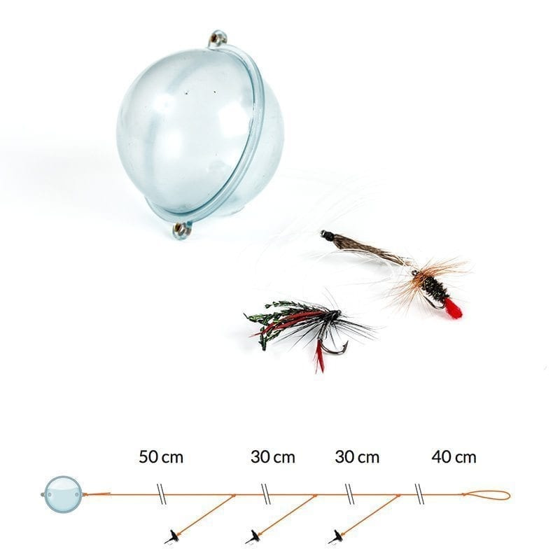 Fladen Fly Casting with floating ball and Wet Flies