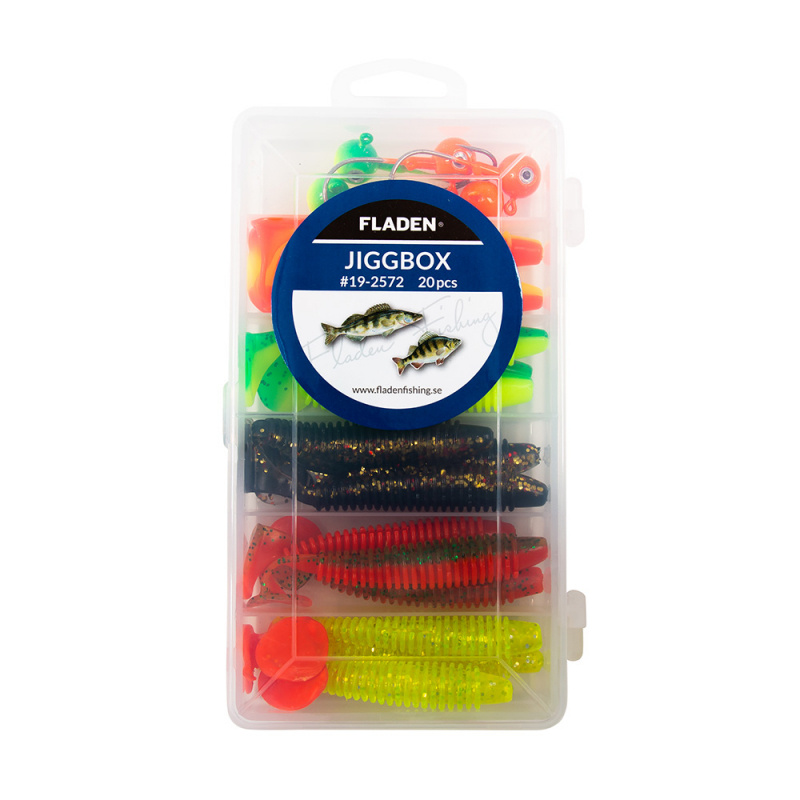 Fladen Ribbed shads in box 10cm, 20pcs