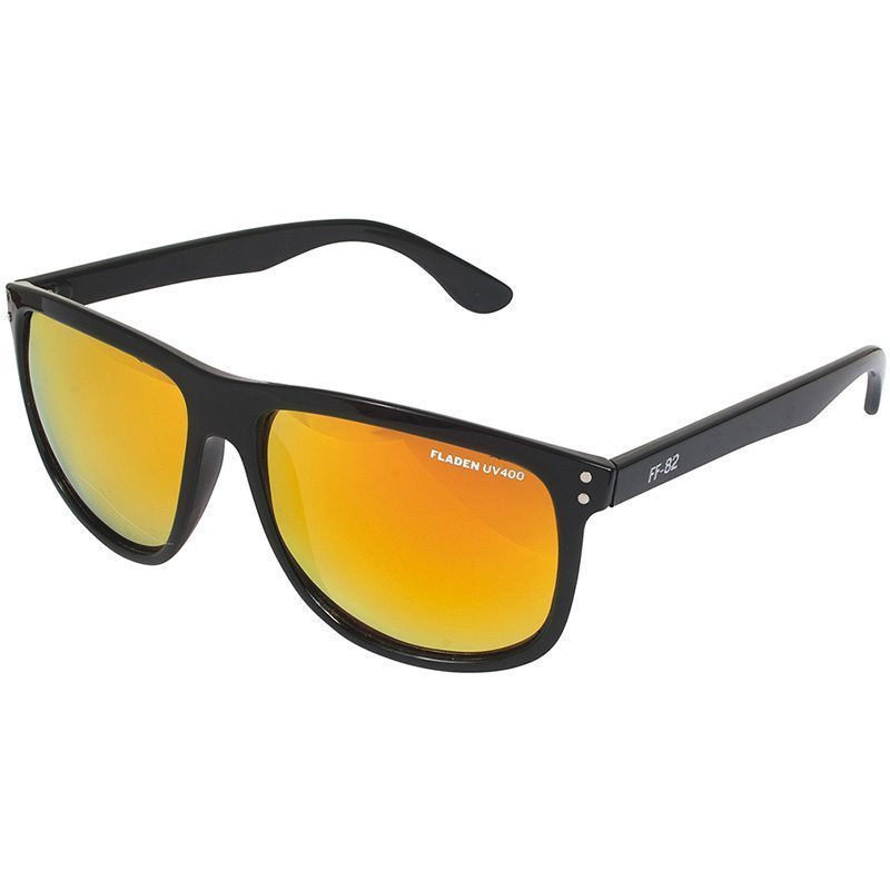 Fladen Urban Black polarising Sunglasses Orange Mirror Lins