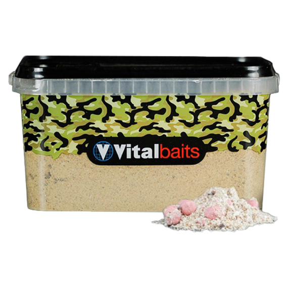 Vital Baits Groundbait Strawberry Nutty Bucket 3 kg in the group Lures / Boilies, Hook Baits & Groundbait / Groundbait / Groundbait at Sportfiskeprylar.se (08-0017)