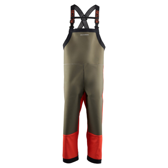 Grundéns Neptune Armored Bib Orange/Olive in the group Clothes & Shoes / Clothing / Pants / Bibs at Sportfiskeprylar.se (10209-811-0014r)