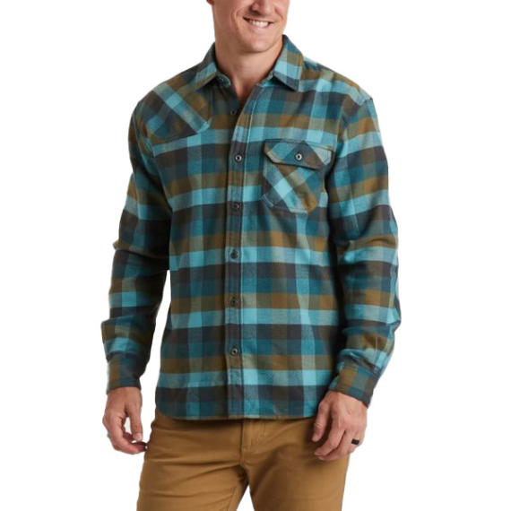 Howler Harkers Flannel Grice Plaid Aquapool in the group Clothes & Shoes / Clothing / Shirts at Sportfiskeprylar.se (121022F-AQU-Sr)