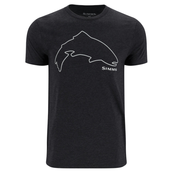 Simms Trout Outline T-Shirt Dark Gunmetal Heather in the group Clothes & Shoes / Clothing / T-shirts at Sportfiskeprylar.se (13519-1293-20r)