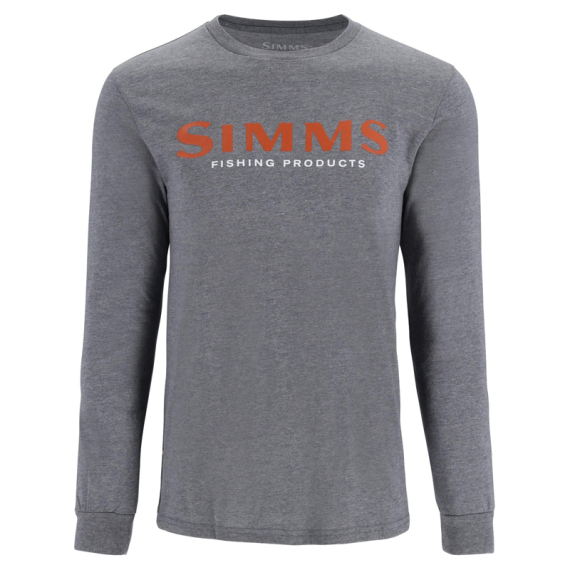 Simms Logo Shirt LS Athletic Heather in the group Clothes & Shoes / Clothing / Sweaters / Long-sleeved T-shirts at Sportfiskeprylar.se (13626-1099-20r)