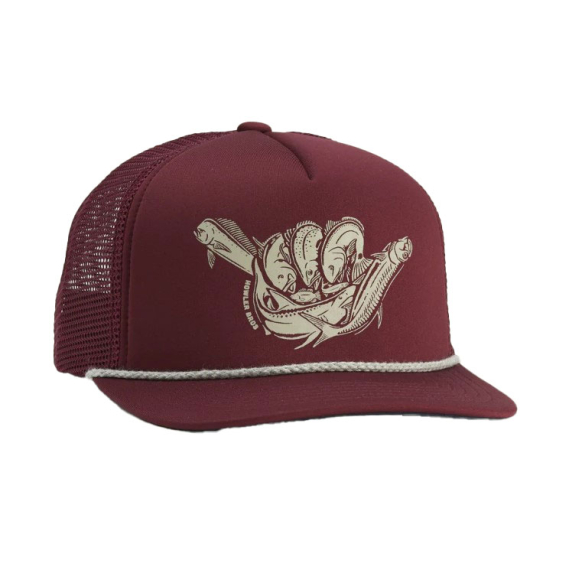 Howler Structured Snapback Hats Fish Shaka Burgundy in the group Clothes & Shoes / Caps & Headwear / Caps / Snapback Caps at Sportfiskeprylar.se (160622F-BUR)