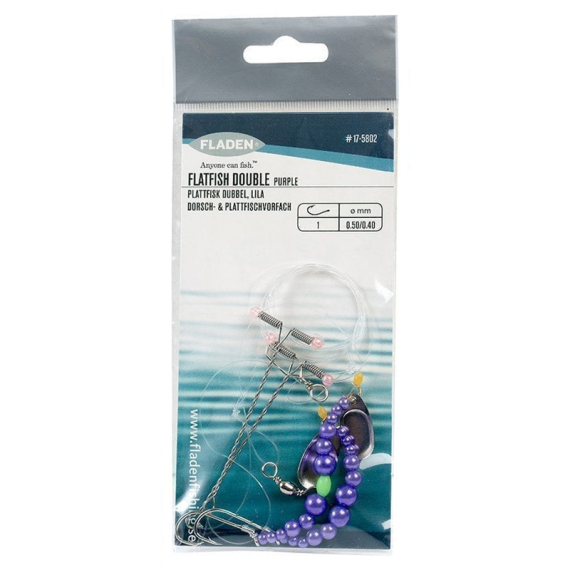 Fladen Flatfish Double Lila Stl 1 Main Line 0.50mm, Leader 0.40mm in the group Lures / Sea Fishing Lures / Flasher Rigs & Sea Fishing Rigs at Sportfiskeprylar.se (17-5802)