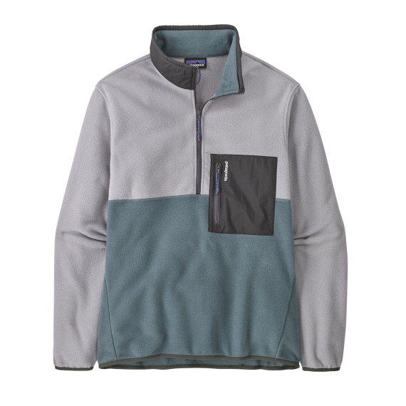 Patagonia M\'s Microdini 1/2 Zip P/O Nouveau Green w/Salt Grey in the group Clothes & Shoes / Clothing / Sweaters / Fleece sweaters at Sportfiskeprylar.se (26200-NGSA-Mr)