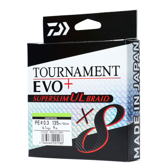 Daiwa Tournament X8 Braid Evo+ Superslim PE# in the group Lines / Braided Lines at Sportfiskeprylar.se (32-223313r)