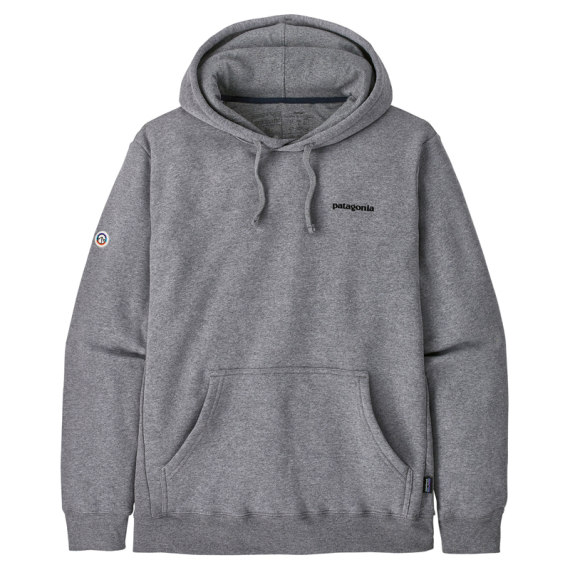 Patagonia Fitz Roy Icon Uprisal Hoody Gravel Heather in the group Clothes & Shoes / Clothing / Sweaters / Hoodies at Sportfiskeprylar.se (39666-GLH-Sr)