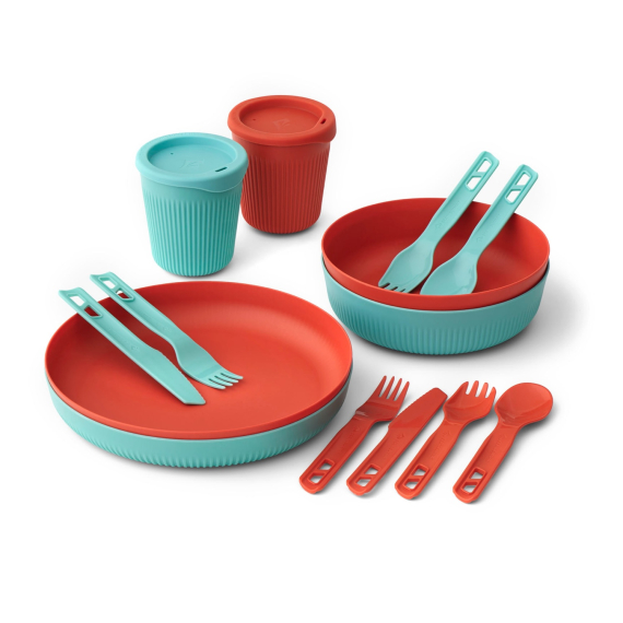 Sea To Summit Passage Dinnerware Set 2P, 14pcs Blue + Orange in the group Outdoor / Camp Kitchen & Utensils / Plates & Bowls / Plates at Sportfiskeprylar.se (ACK037051-122123)