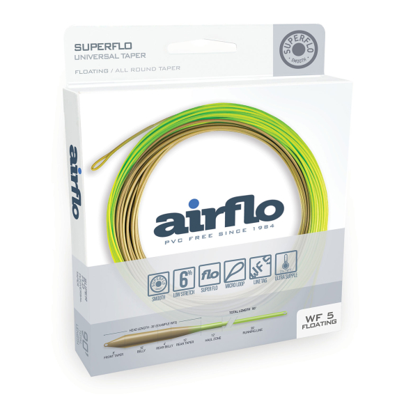 Airflo Superflo Universal Taper Floating Fly Line in the group Lines / Fly Lines / Single Hand Lines at Sportfiskeprylar.se (ASF-UT-WF3F-MOSS-CHARTr)