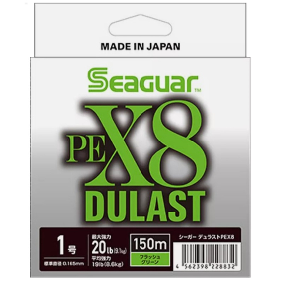 Seaguar Dulast PEX8 Flash Green 150m in the group Lines / Braided Lines at Sportfiskeprylar.se (BOB-00-SEAGUAR-0110r)