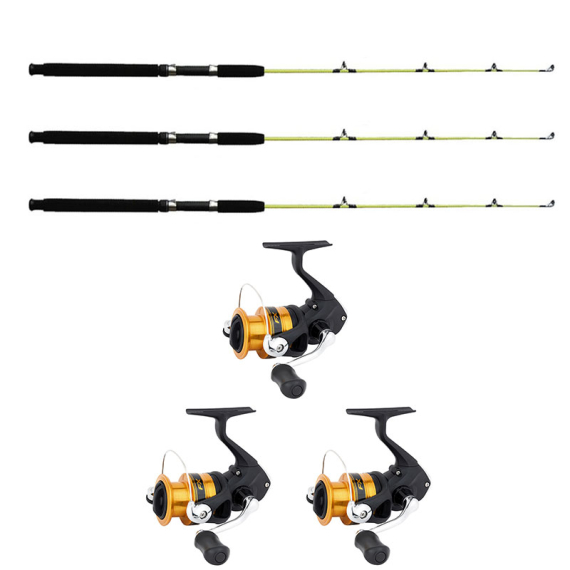 Shimano FX FC 4000/Wiggler Ismetespö Soft 118,5 cm 3-Pack Combo in the group Fishing methods / Ice Fishing / Ice Fishing Combos / Ice Fishing Kits at Sportfiskeprylar.se (FX4000FCICE3PCS-SET)