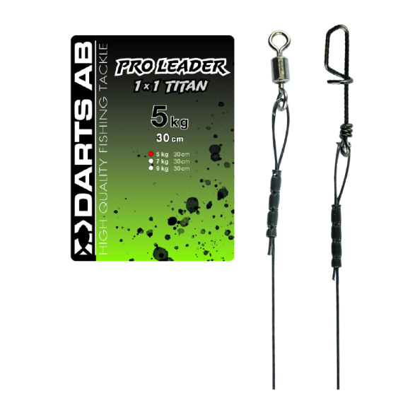 Darts Leader Titan 1X1 in the group Hooks & Terminal Tackle / Leaders & Leader Materials / Ready Made Leaders / Titanium Leaders at Sportfiskeprylar.se (H7009-05r)