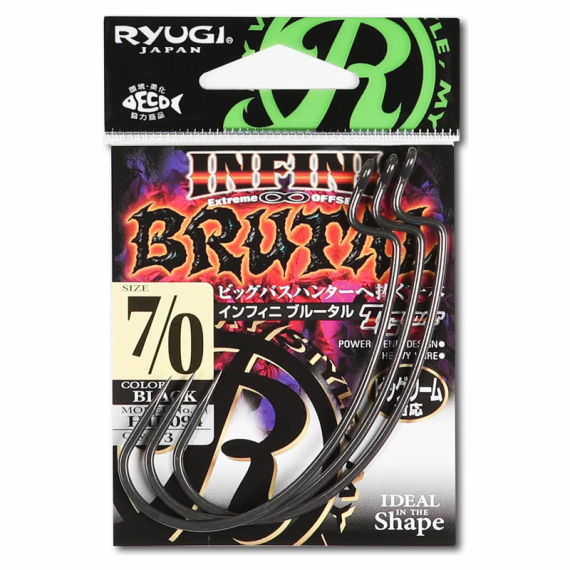 Ryugi Infini Brutal in the group Hooks & Terminal Tackle / Hooks / Offset Hooks at Sportfiskeprylar.se (HIB094r)