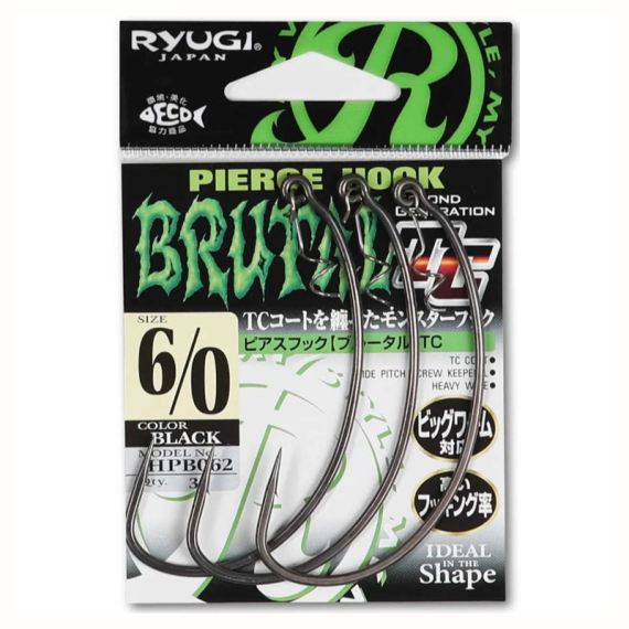 Ryugi Pierce Hook Brutal TC in the group Hooks & Terminal Tackle / Hooks / Offset Hooks at Sportfiskeprylar.se (HPB062r)