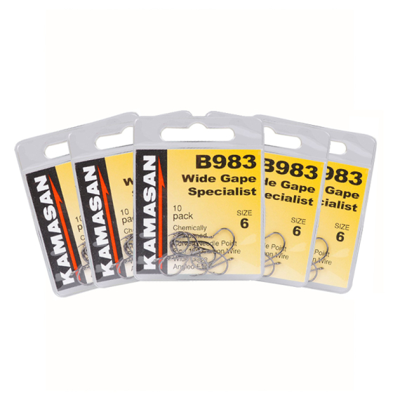 Kamasan B983 Wide Gape Specialist 10-pack x5 in the group Hooks & Terminal Tackle / Hooks / Specimen Hooks at Sportfiskeprylar.se (KAMASANB983PACK)