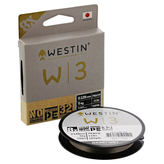 Westin W3 8 Braid 150m/165yds Smokey Grey in the group Lines / Braided Lines at Sportfiskeprylar.se (L011-080-150r)