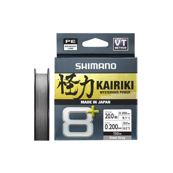 Shimano Kairiki 8+ 150m Grey in the group Lines / Braided Lines at Sportfiskeprylar.se (LDM58XE0606015Sr)