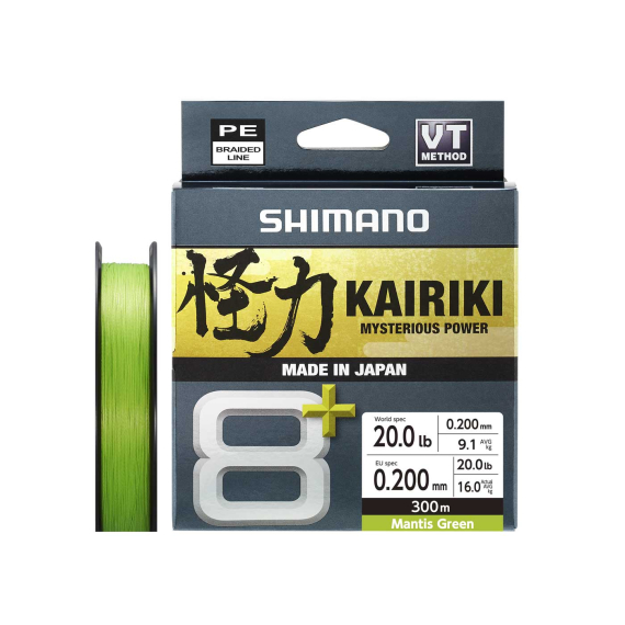 Shimano Kairiki 8+ 300m Green in the group Lines / Braided Lines at Sportfiskeprylar.se (LDM68XE0606030Gr)