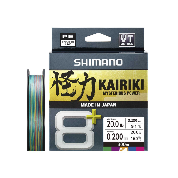 Shimano Kairiki 8+ 300m Multi in the group Lines / Braided Lines at Sportfiskeprylar.se (LDM68XE0606030Mr)