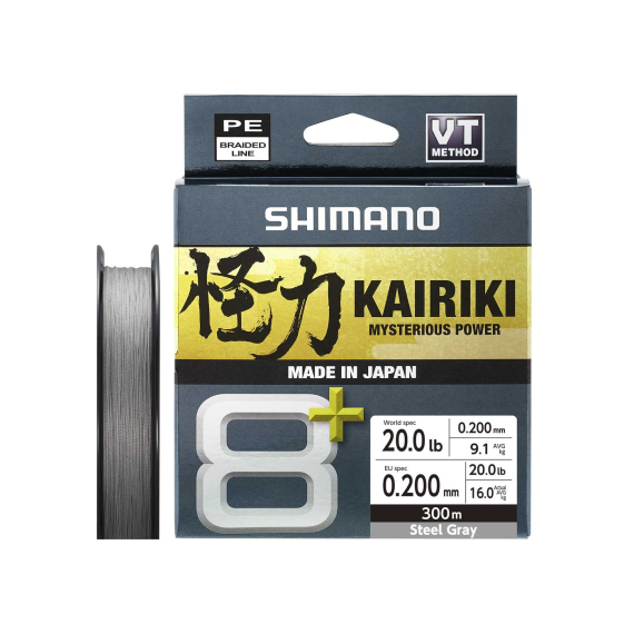 Shimano Kairiki 8+ 300m Grey in the group Lines / Braided Lines at Sportfiskeprylar.se (LDM68XE0810030Sr)