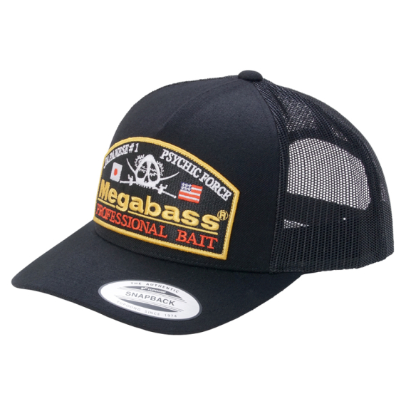 Megabass Cap Psychic Trucker Black/Black in the group Clothes & Shoes / Caps & Headwear / Caps / Trucker Caps at Sportfiskeprylar.se (MB-00000046713)