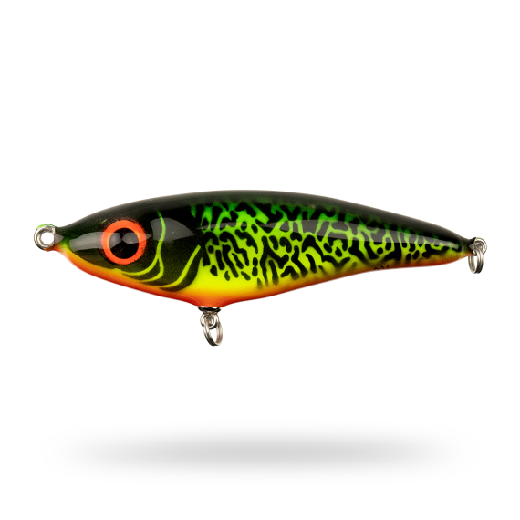 Mälaren Lures Loner Mini 13cm, 60g - Fire Tiger in the group Lures / Handmade Baits / Handmade Jerkbaits at Sportfiskeprylar.se (MLLM13-5)