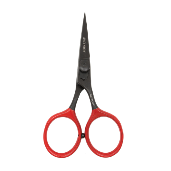 DR Slick SR45BW Black Widow Hair Razor Scissor 4-1/2\'\' Bent Shaft Black and Red in the group Tools & Accessories / Pliers & Scissors / Line Cutters & Scissors at Sportfiskeprylar.se (NFD9321-SR45BW)