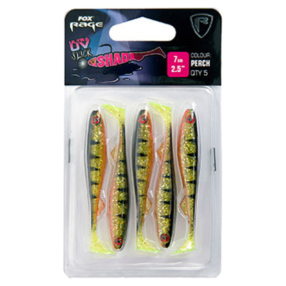 Fox Rage Slick Shad Ultra UV 7 cm 5-pack in the group Lures / Softbaits / Perch Softbaits & Zander Softbaits at Sportfiskeprylar.se (NSC028r)