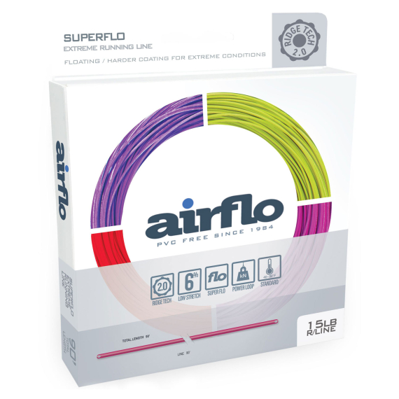 Airflo Superflo Rdige 2.0 Extreme Running Line in the group Lines / Fly Lines / Running lines at Sportfiskeprylar.se (RSF-EX-RLF-15LB-Lir)