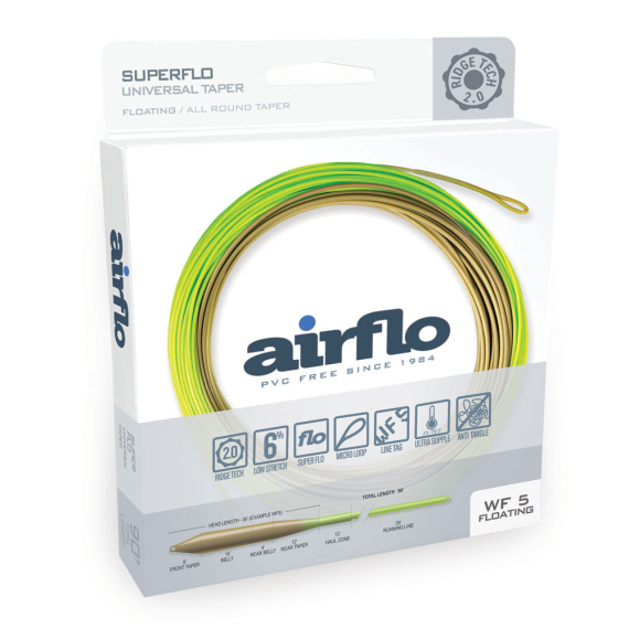 Airflo Superflo Ridge 2.0 Universal Taper Floating Fly Line in the group Lines / Fly Lines / Single Hand Lines at Sportfiskeprylar.se (RSF-UT-WF3F-MO-CHr)