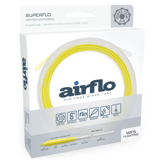 Airflo Superflo Ridge 2.0 Winter Supple Universal Taper Floating in the group Lines / Fly Lines / Single Hand Lines at Sportfiskeprylar.se (RSFW-UT-WF4F-PY-WHr)