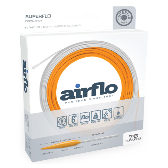 Airflo Superflo Integratged Delta Spey Fly Line in the group Lines / Fly Lines / Double Hand Lines at Sportfiskeprylar.se (SFS-DS-WF8-9F-SR-WHr)