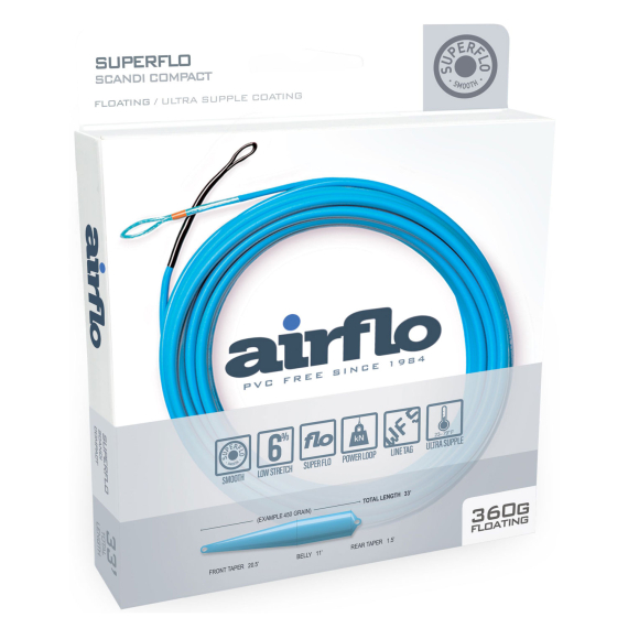 Airflo Superflo Scandi Compact Shooting Head Floating in the group Lines / Fly Lines / Shooting Heads at Sportfiskeprylar.se (SFS-SCC-420-SBr)