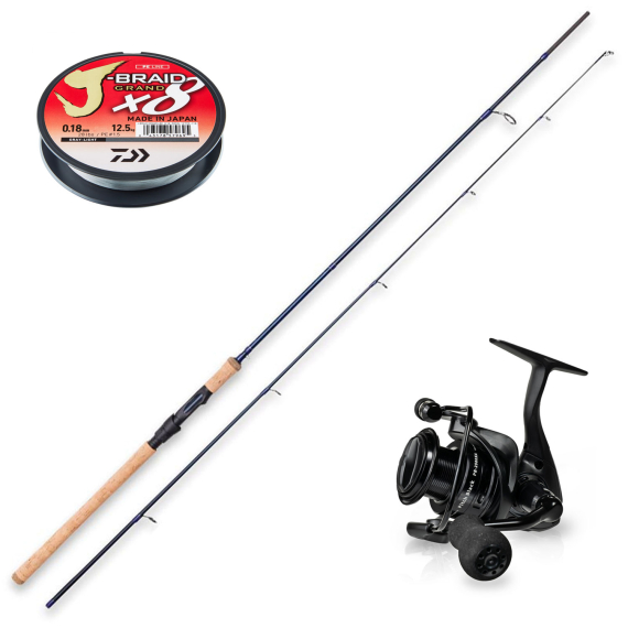 Okuma Pitch Black V2 DAM Steelhead Iconic Seatrout Combo in the group Fishing methods / Spin Fishing / Combos / Spinning Combos at Sportfiskeprylar.se (SSPSET-6)