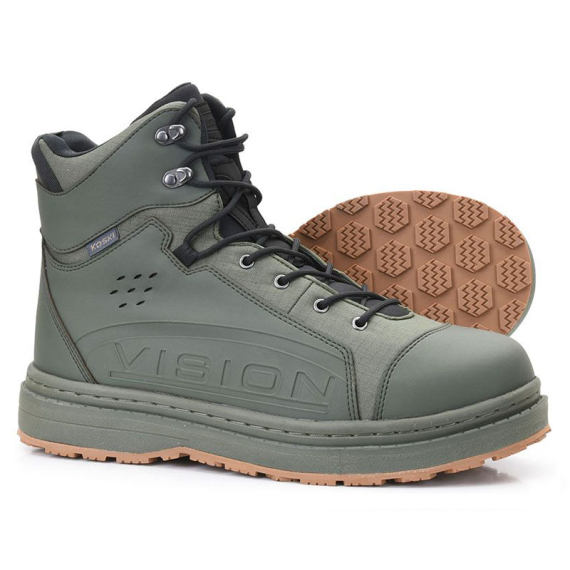 Vision Koski Green Wading Shoe Rubber 2.0 Sole in the group Clothes & Shoes / Waders & Wading Equipment / Wading Shoes at Sportfiskeprylar.se (V2095-6r)