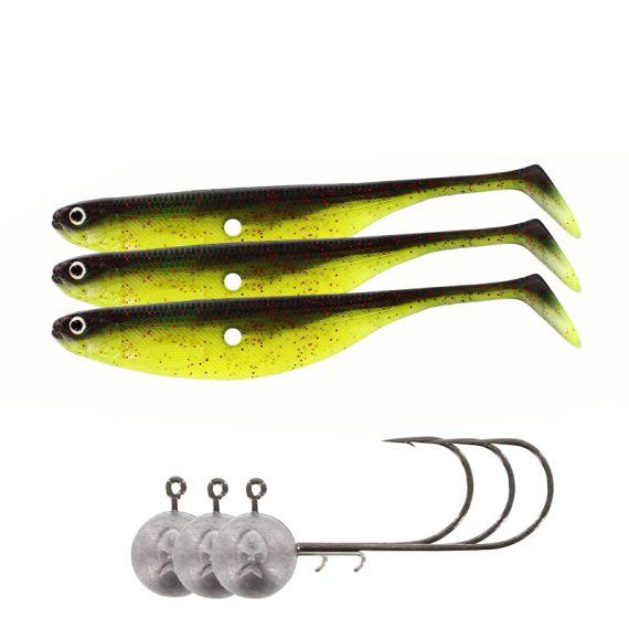 Westin ShadTeez Hollow w. Westin Jigheads 8 cm, 4/0 in the group Lures / Softbaits / Perch Softbaits & Zander Softbaits at Sportfiskeprylar.se (WESTINHOLLOWJIGHEAD)