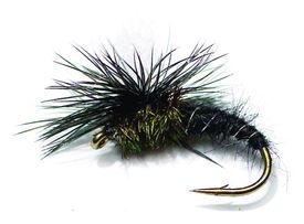 Barbless Klinkhammers, Trout Flies, 12 Pack Olive & Black, Mixed