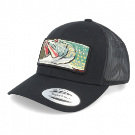 Skillfish - Brown Trucker Cap - Black Fish Hook Logo Caramel/Black Trucker @ Hatstore