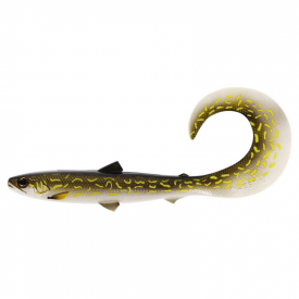 9 Paddle tail Swimbait - Chartreuse and Sparkle - Shad Life Baits -Swimbait  Shad Handed Pour