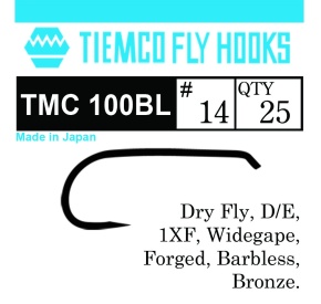 Tiemco TMC Hooks, Fly Tying Hooks, Saltwater, Dry Fly, Barbless