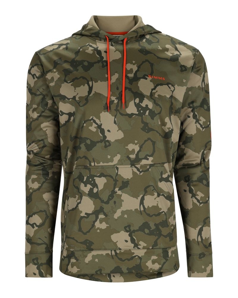 Simms Challenger Hoody Regiment Camo Olive Drab | Sportfishtackle.com