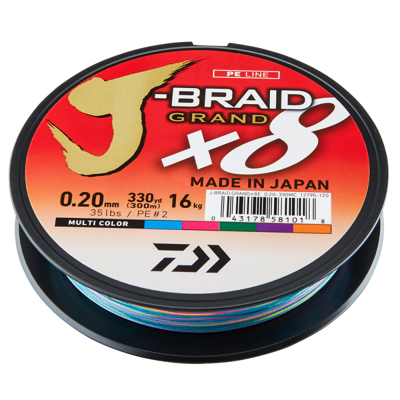 j braid x8 multicolor