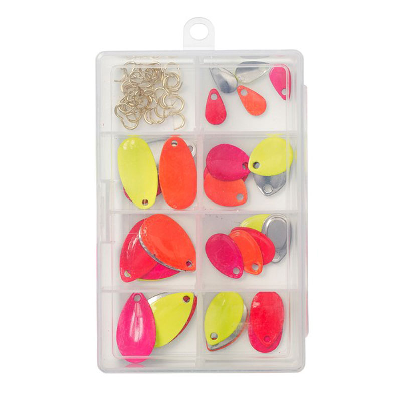 Spinner Blades Fishing Lures Kit, 80pcs Colorful Colorado Blades
