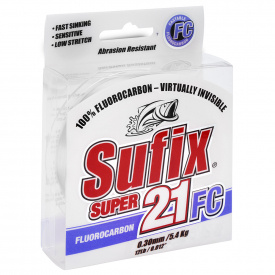 Sufix Super 21 Fluocarbon 20m Klar 0,50mm